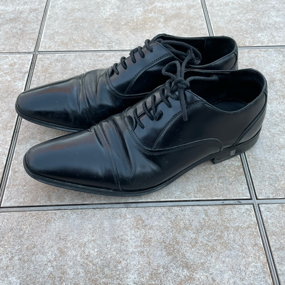 Versace Collection black leather shoes